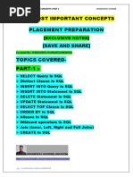 Sql-Most Important Concepts Placement Preparation: (Save and Share)