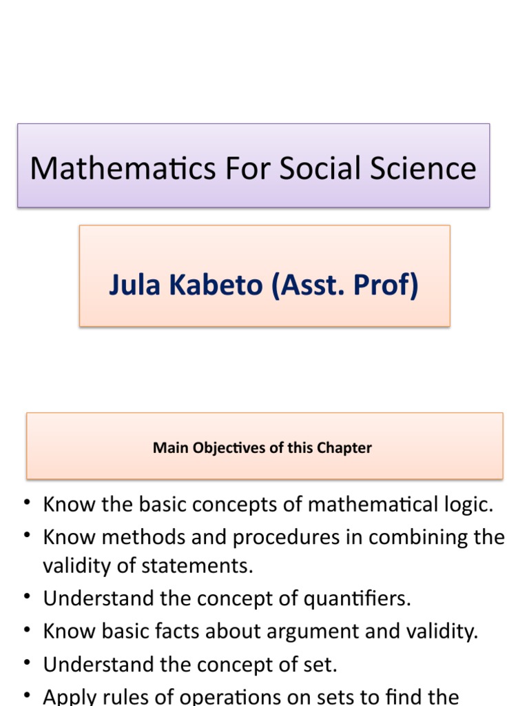 Mathematics Concepts for Social Sciences | PDF | Function (Mathematics ...