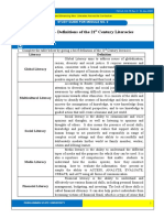 Module 2 - Definitions of The 21 Century Literacies: Sheila Mae Aguado