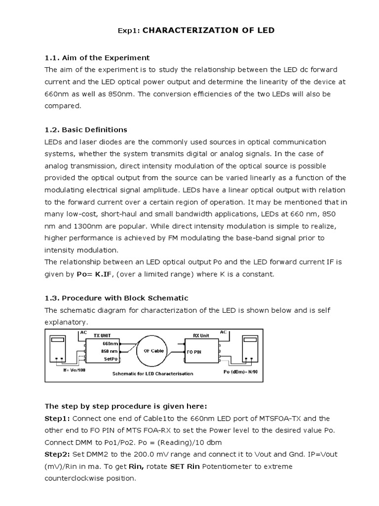 Optical Communication Lab Manual 2022 Multitech Kits PDF Optical