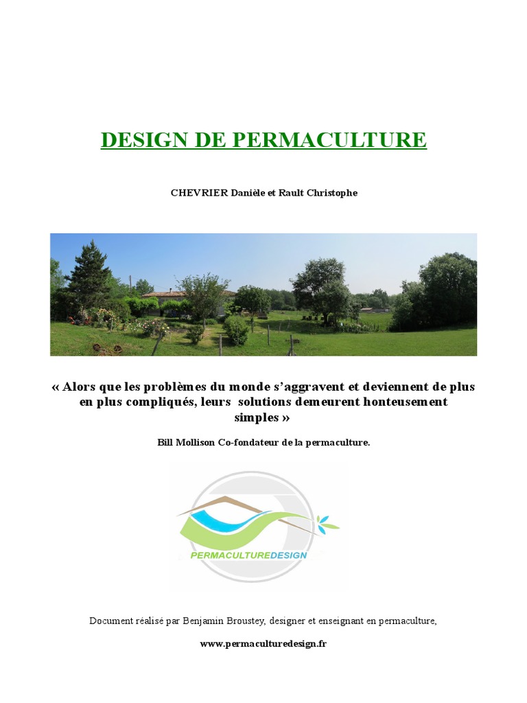 Design de Permaculture Durable | PDF | Permaculture | Sol (pédologie)