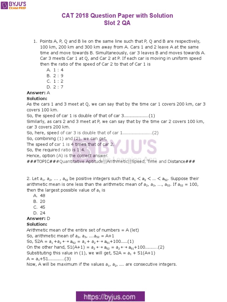 Speed Ratio and Arithmetic Problems Solutions | PDF | Interest | Circle