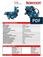 Thornycroft TK-50 4-cylinder Diesel Engine Specs