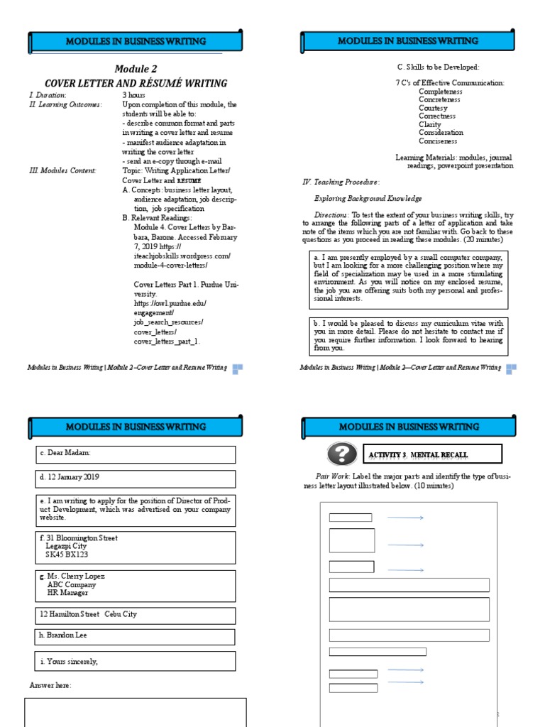 Cover Letter & Resume Writing Guide | PDF | Résumé