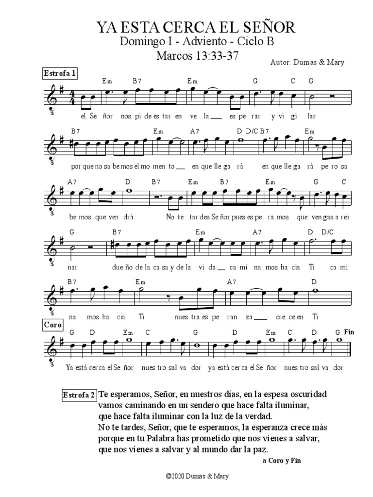 Ya Está Cerca El Señor | PDF | Adoración Cristiana Y Liturgia