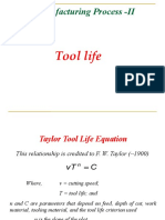 Manufacturing Process - II: Tool Life