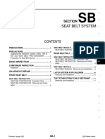 Seat Belt System: Section