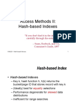 Access Methods II: Hash-Based Indexes