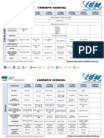 Cardápio semanal com refeições completas