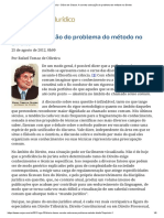 ConJur - A Correta Colocação Do Problema Do Método No Direito