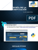 Teoría de La Computación: Uso Del Lenguaje Python