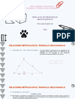 Imprimir Colegio Relaciones Metricas en Triángulos Oblicuangulos 5to SM 2022
