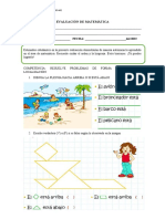 EVALUACIÓN DE MATEMÁTICA-segundo Grado