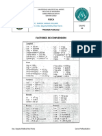 Factores de conversión y densidades