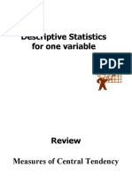 Descriptive Statistics For One Variable