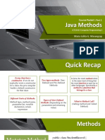 Java Methods: Course Packet