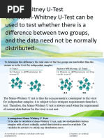 Mann Whitney U Test