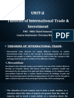 UNIT:2: Theories of International Trade & Investment