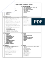 Class X - Half Yearly Syllabus - 2021-22: 1. English Language 2. English Literature