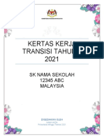 CONTOH KERTAS KERJA TRANSISI TAHUN 1 - Versi Template