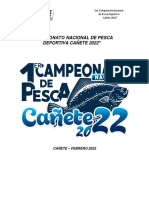1er Campeonato Nacional de Pesca Deportiva Cañete 2022