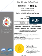 Exida Ceritificate No ASC 1301001 C004 (ASCO - Solenoid Valve)