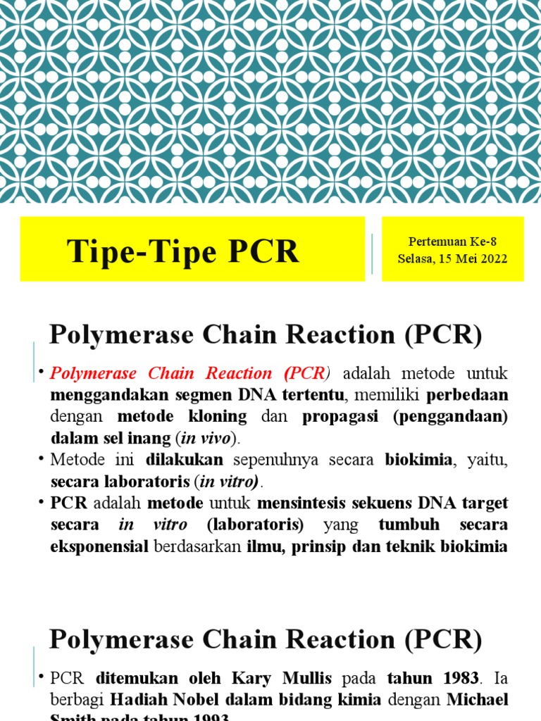 Tipe-Tipe PCR dan Aplikasinya | PDF