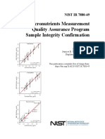 NIST Micronutrients Measurement Quality Assurance Program Sample Integrity Confirmation