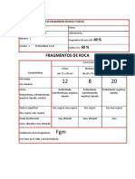 Solución Ejemplo# 1 - Clasificación de Fragmento de Roca y Suelos