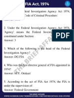 25 Important Questions From FIA Act, 1974