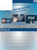 Clase 10 - Hallazgo de Auditoria - AUDITORIA de GESTION