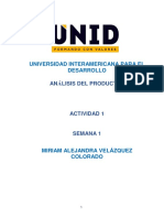 Analisis Del Producto Actividad 1 Unid