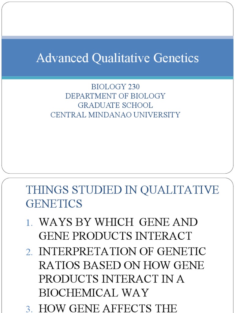 UNIT I Advanced Qualitative Genetics | PDF | Gel Electrophoresis ...