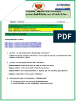 Practicamos Nuestras Habilidades en El Bádminton: Preguntas de Reflexión