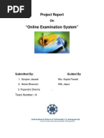 "Online Examination System": Project Report