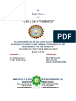 "College Website": 9A Project Report ON
