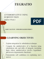 Integratio N: Antiderivative Using Substitution