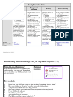 Reading Intervention Matrix Engagement/ Motivation Accuracy Fluency/Phrasing