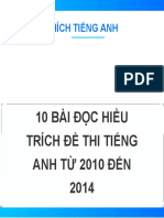 (ThichTiengAnh.com) 10 Bài Đọc Hiểu Chọn Lọc Từ Đề Thi Tiếng Anh Từ 2010 Đến 2014