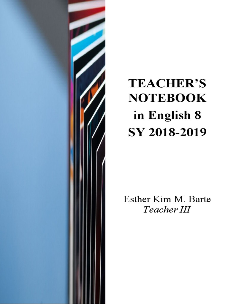 English 8 Teacher's Notebook 2018-2019 | PDF | Stress (Linguistics ...