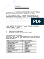 Plan de contingencias y evaluación de riesgos laborales