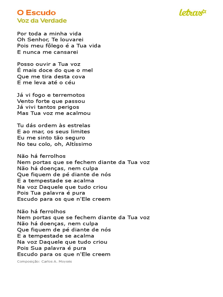 O ESCUDO - Voz Da Verdade (Impressão) | PDF