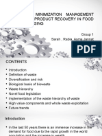 Waste Minimization Management and Co-Product Recovery in Food Processing