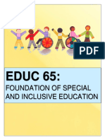 EDUC 65:: Foundation of Special and Inclusive Education