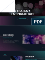 STRATEGY FORMULATION Linda