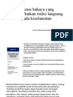 Pertemuan 9 - Potensi Bahaya Yang Mengakibatkan Risiko Langsung Pada Keselamatan