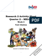 Research 2 Activity Sheet Quarter 2 - MELC 3: Week 3