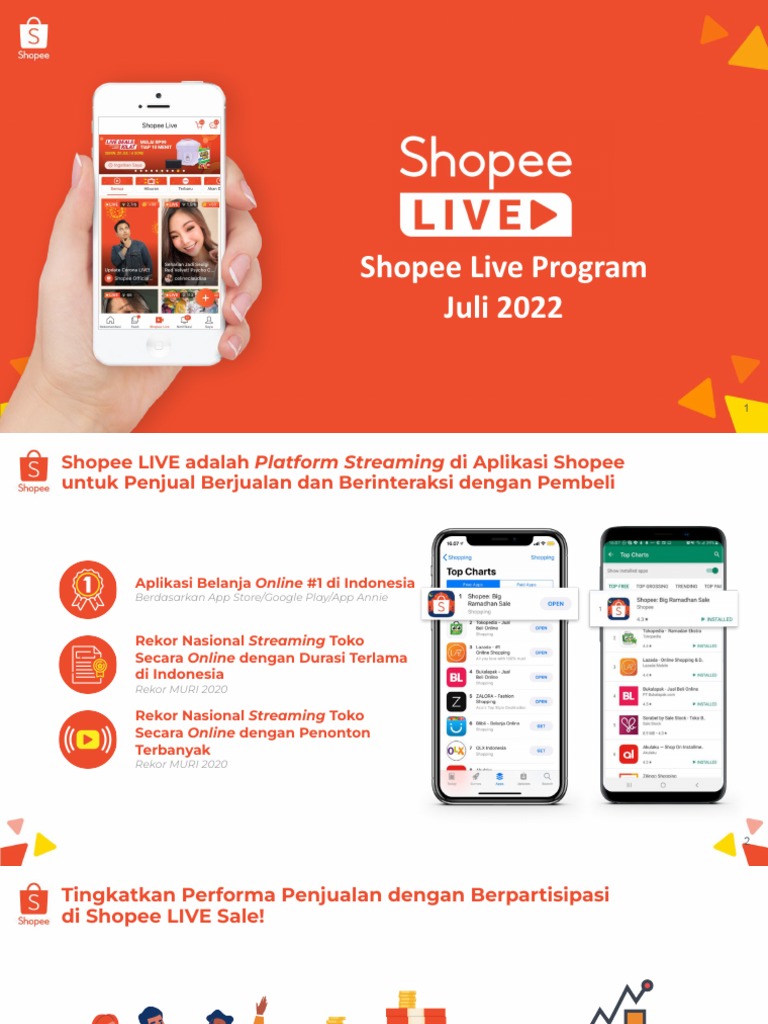 Program Shopee LIVE: Tingkatkan Penjualan | PDF