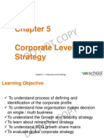 Corporate Level Strategy Chapter Summary