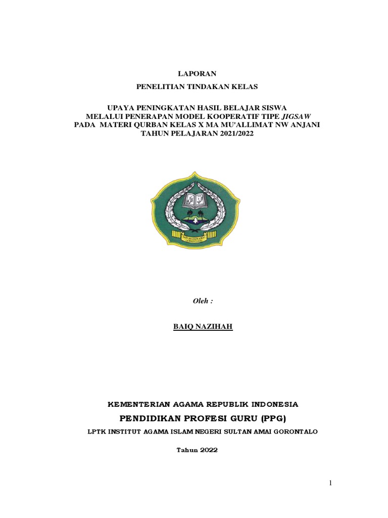 Laporan PTK | PDF